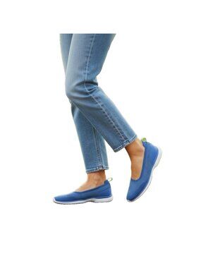 Vionic Vortex Kallie Women's Slip-On Walking Sneakers Blue Knit Size 8 US